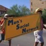 Mens Social Network Marching During the Tucson Pride Parade