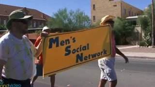 Mens Social Network Marching During the Tucson Pride Parade