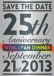 Wingspan Annual Dinner set for September 21st
