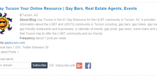 GayTucson Ranks in Top 15 Tucson Blogs