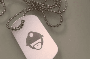 Image of a Mineshaft weekend dog tag