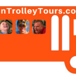 Tucson Trolley Tours Logo with Owners & Xander Meets Javi Characters